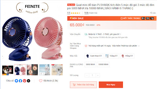 Đặt tên sản phẩm Shopee
